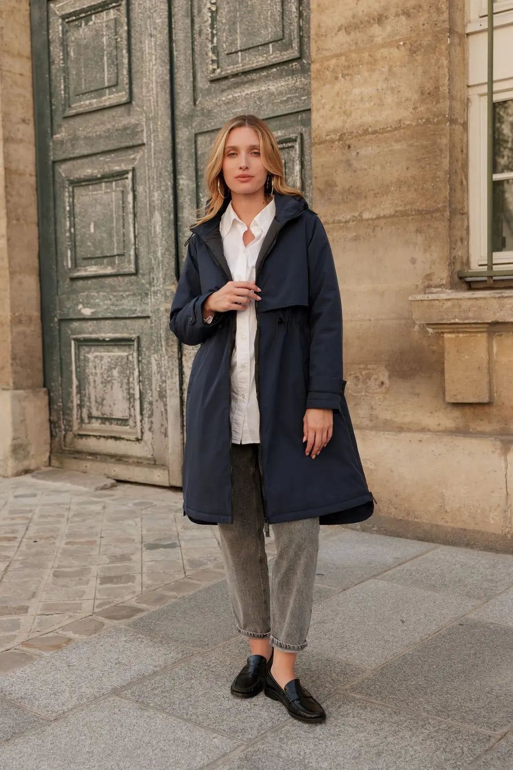 Waterproof & Windproof Parka Jacket, Navy