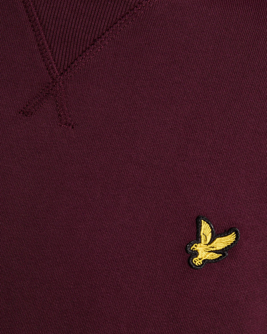 Lyle & Scott Cotton Crew Neck Sweatshirt, Burgundy