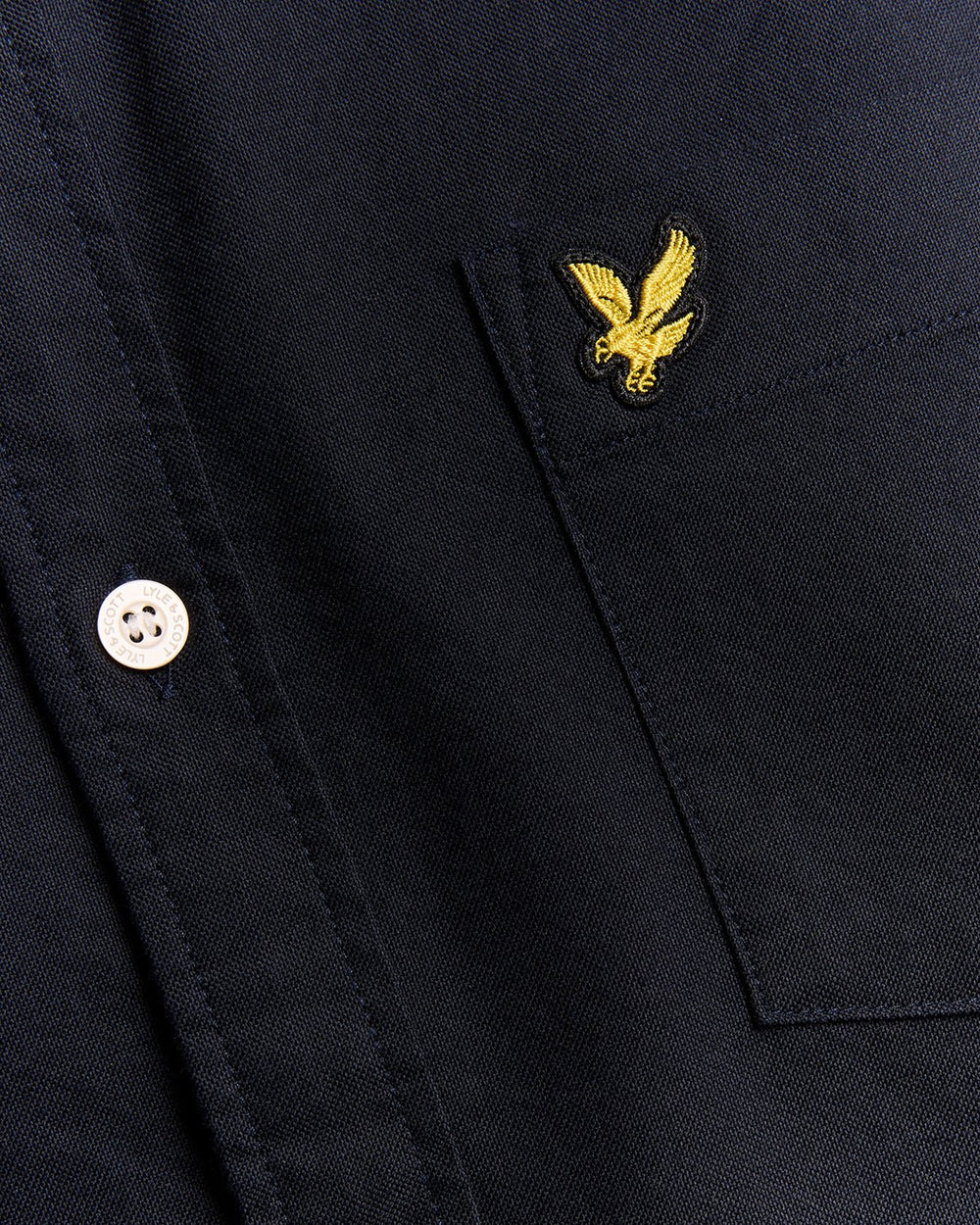 Lyle & Scott Dark Navy Cotton Button Down Oxford Shirt