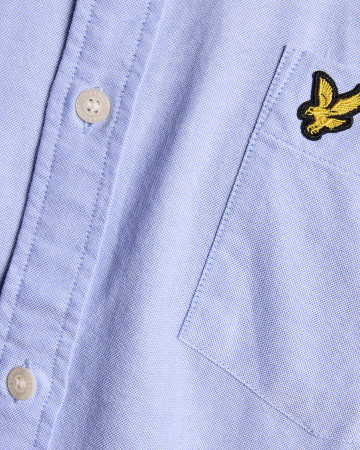 Lyle & Scott Blue Cotton Button Down Oxford Shirt