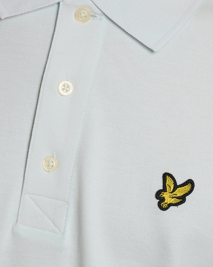 Lyle & Scott Blue Ice Cotton Plain Polo Shirt