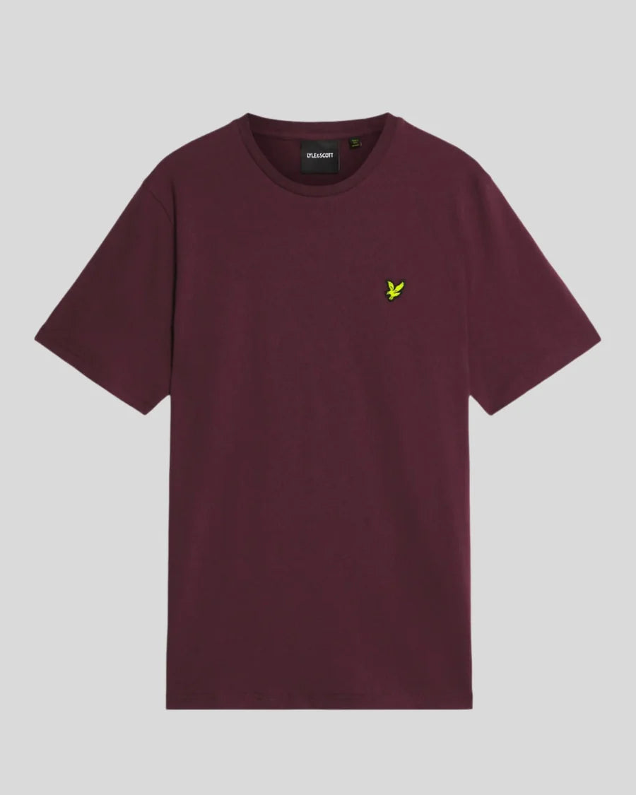Lyle & Scott Cotton Crew Neck T-Shirt, Burgundy