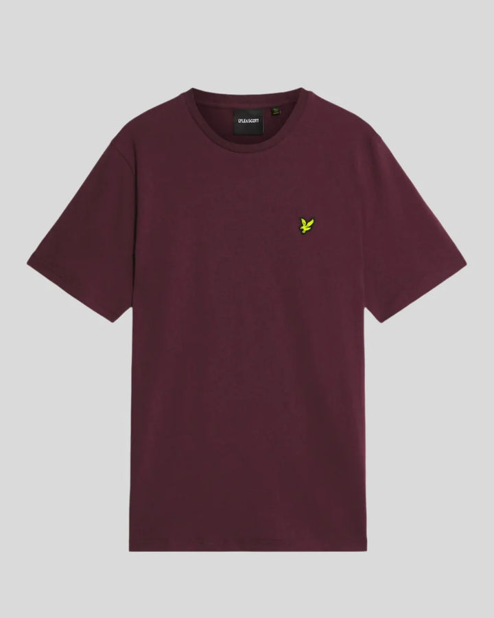 Lyle & Scott Cotton Crew Neck T-Shirt, Burgundy