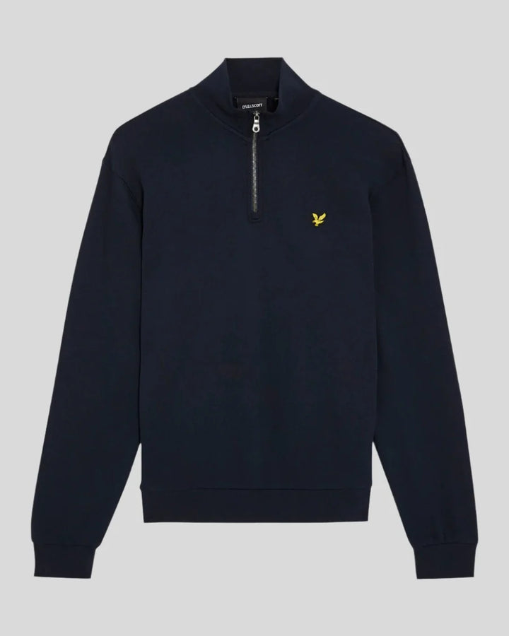 Lyle & Scott Cotton Loopback 1/4 Zip Sweatshirt, Navy